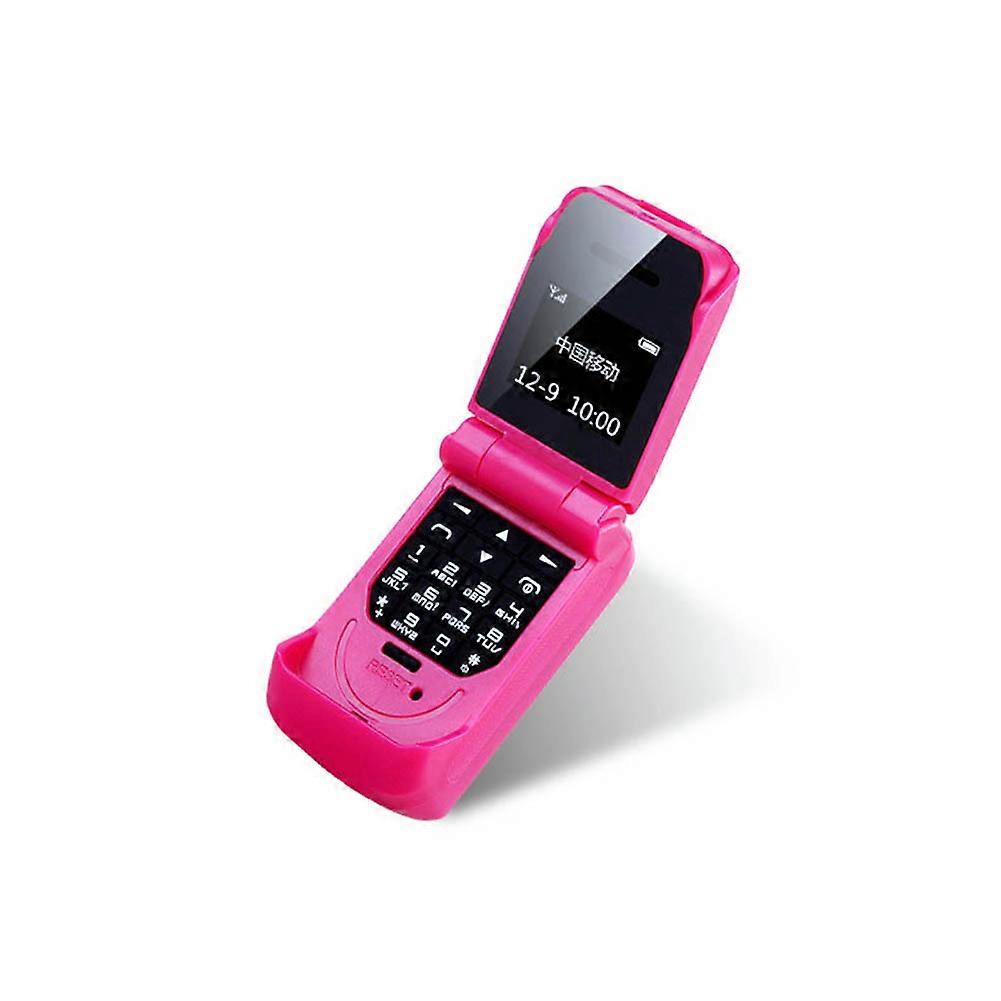 Mini Flip Mobile Phone 0.66 Inch Screen Bluetooth Dialer Smallest Mobile Phone