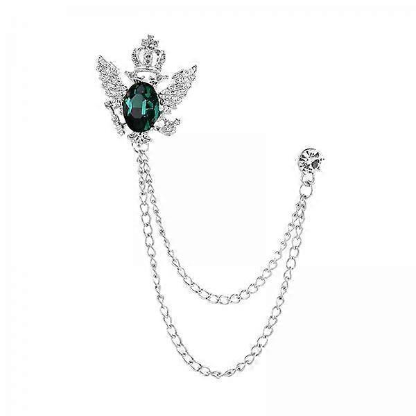 Elegant Suit Brooch Ensemble with Chain