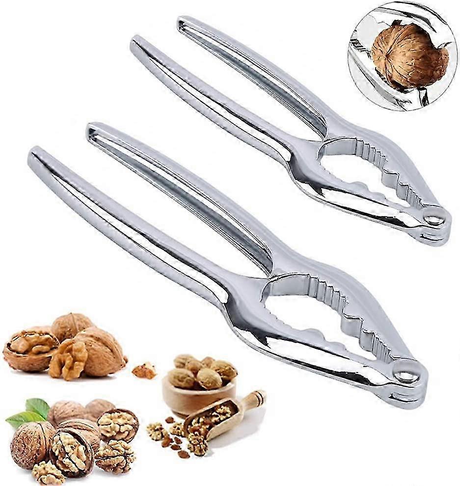 2-Piece Metal Walnut Nutcracker - 15cm Ideal for Shelling Walnuts