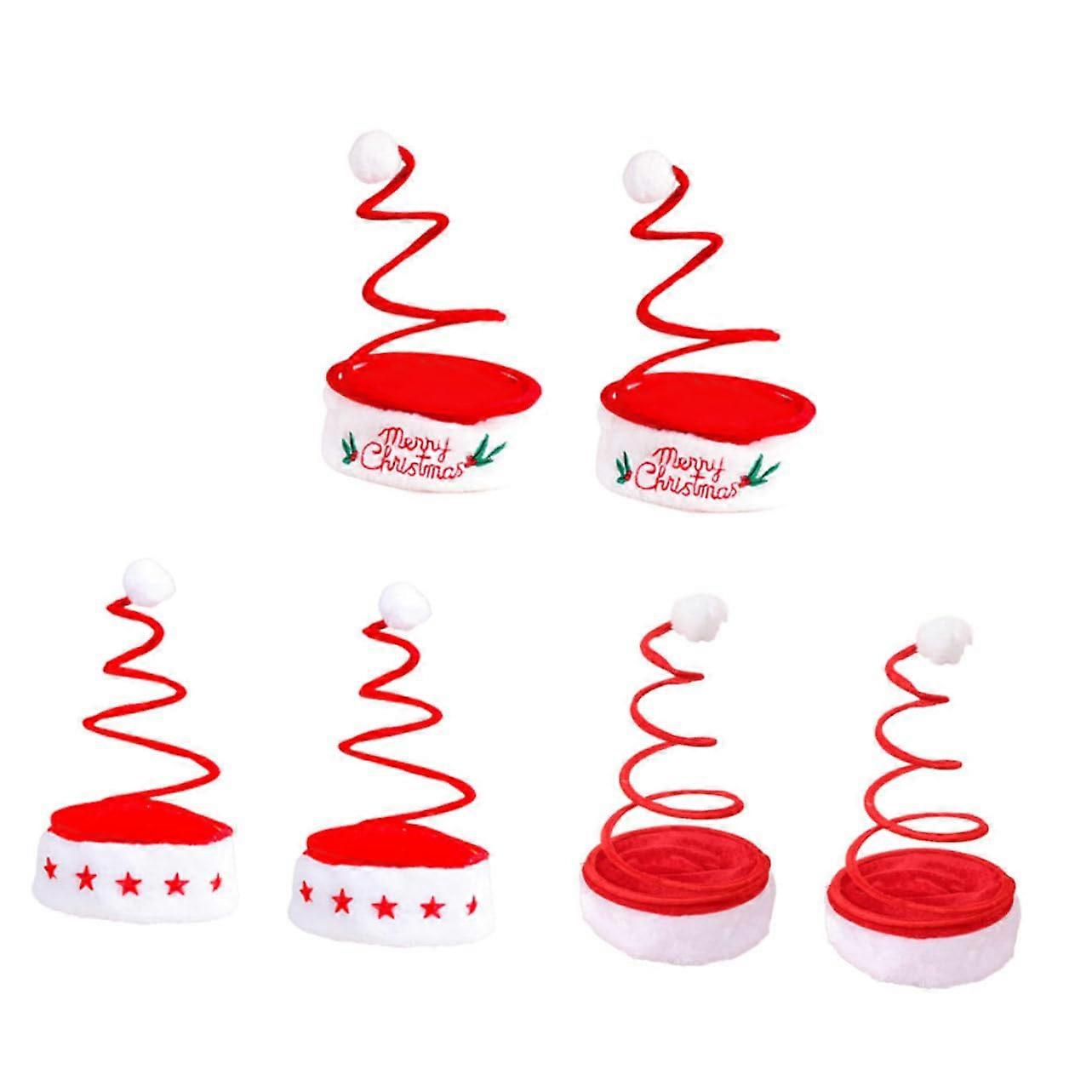 Christmas Hats Party Funny 's Feather Cap Santa Hats Fabric Red
