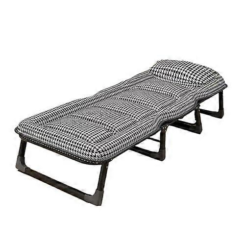 folding bed for adults with mattress, headrest, breathable fabric, 190x70cm