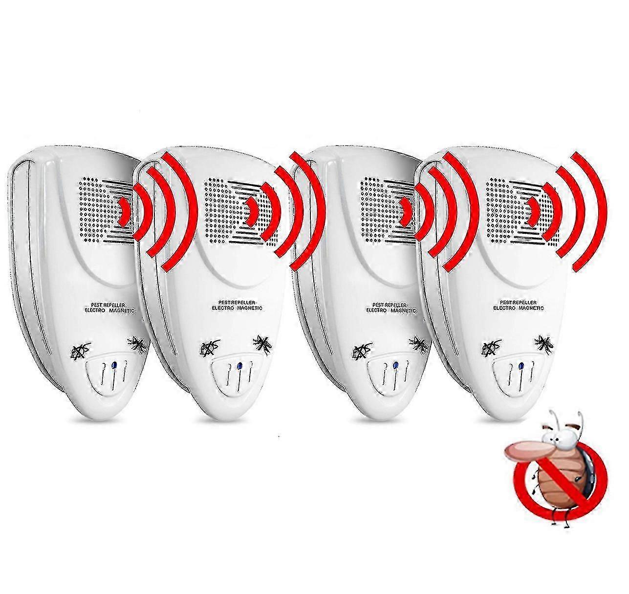 Ultrasonic Cockroach Repeller - Pack Of 4 - Get Rid Of Roaches In 48 Hours