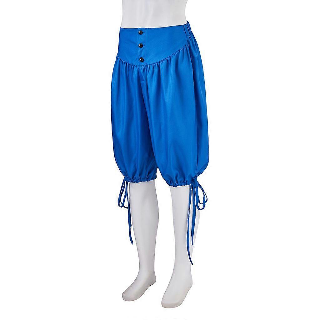 Men's Medieval Pirate Pants Renaissance Colonial Viking Drawstring Breeches