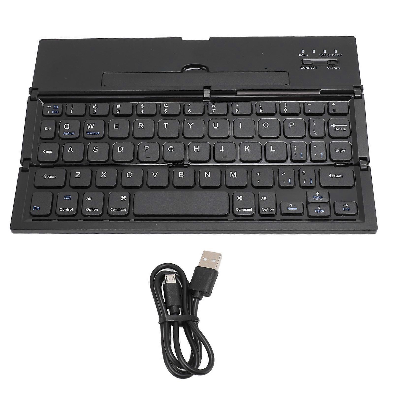 Portable Folding Bluetooth Keyboard with Stand for iOS Tablets Laptops Smartphones