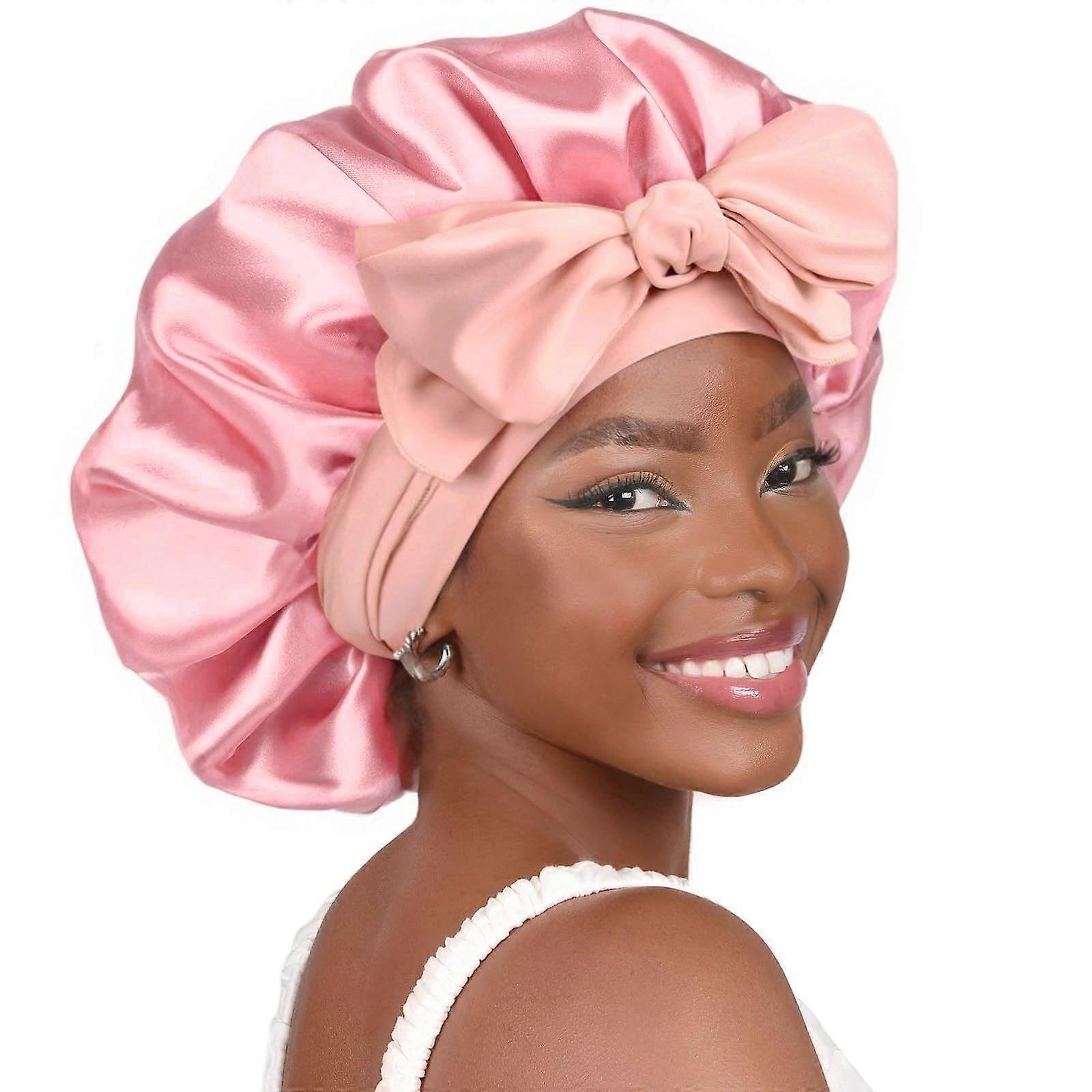 Bonnet de nuit en soie confortable pour les femmes avec bretelles réglables pour une nuit de repos parfaite Dents de neige moyennes Taille moyenne