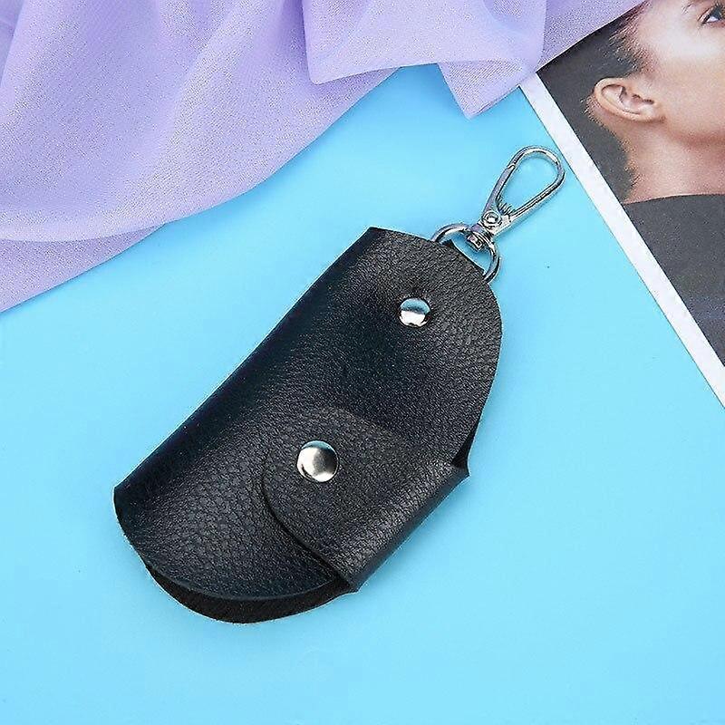 Keychain Key Holder Bag Case Portable Leather Housekeeper Holders Car Unisex Wallet Cover Simple Solid Color Storage Bag