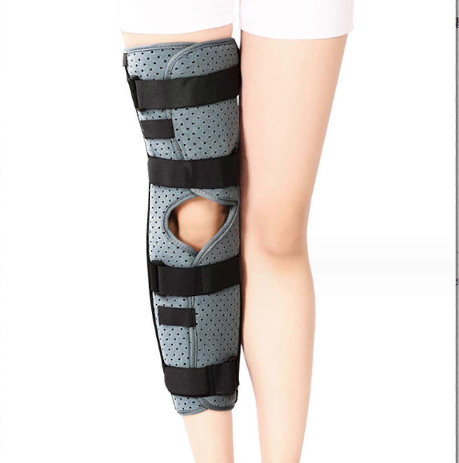 Knee Fixed Splint Leg Immobilizer Adjustable Knee Brace Support Leg Brace Posture Corrector Stabilizer For Fractures Size L