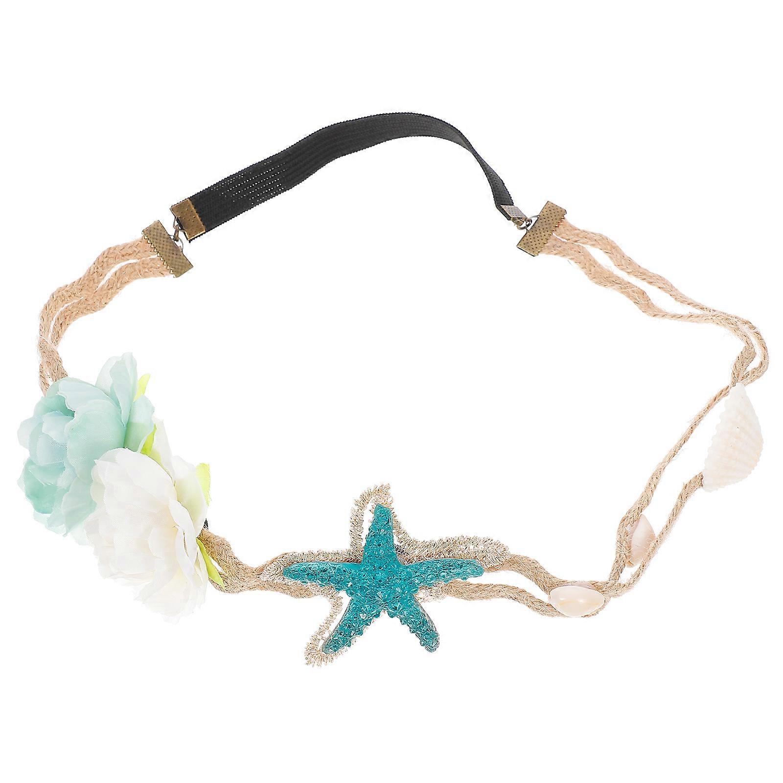Elastic Headband with Elegant Shell Design for Beach Celebrations