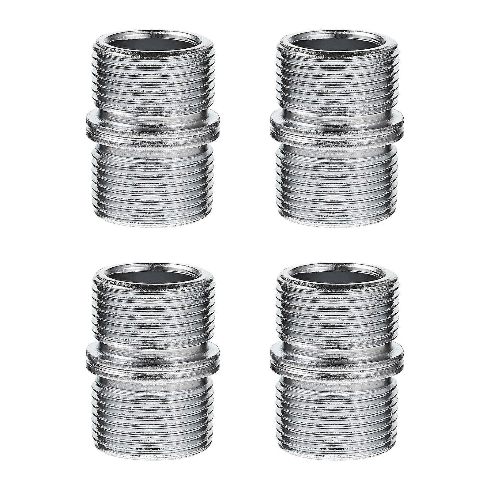 DOITOOL 4pcs Carbon Steel Double Head Shelf Support Nut Connectors for Storage Shelves Parts Replacement