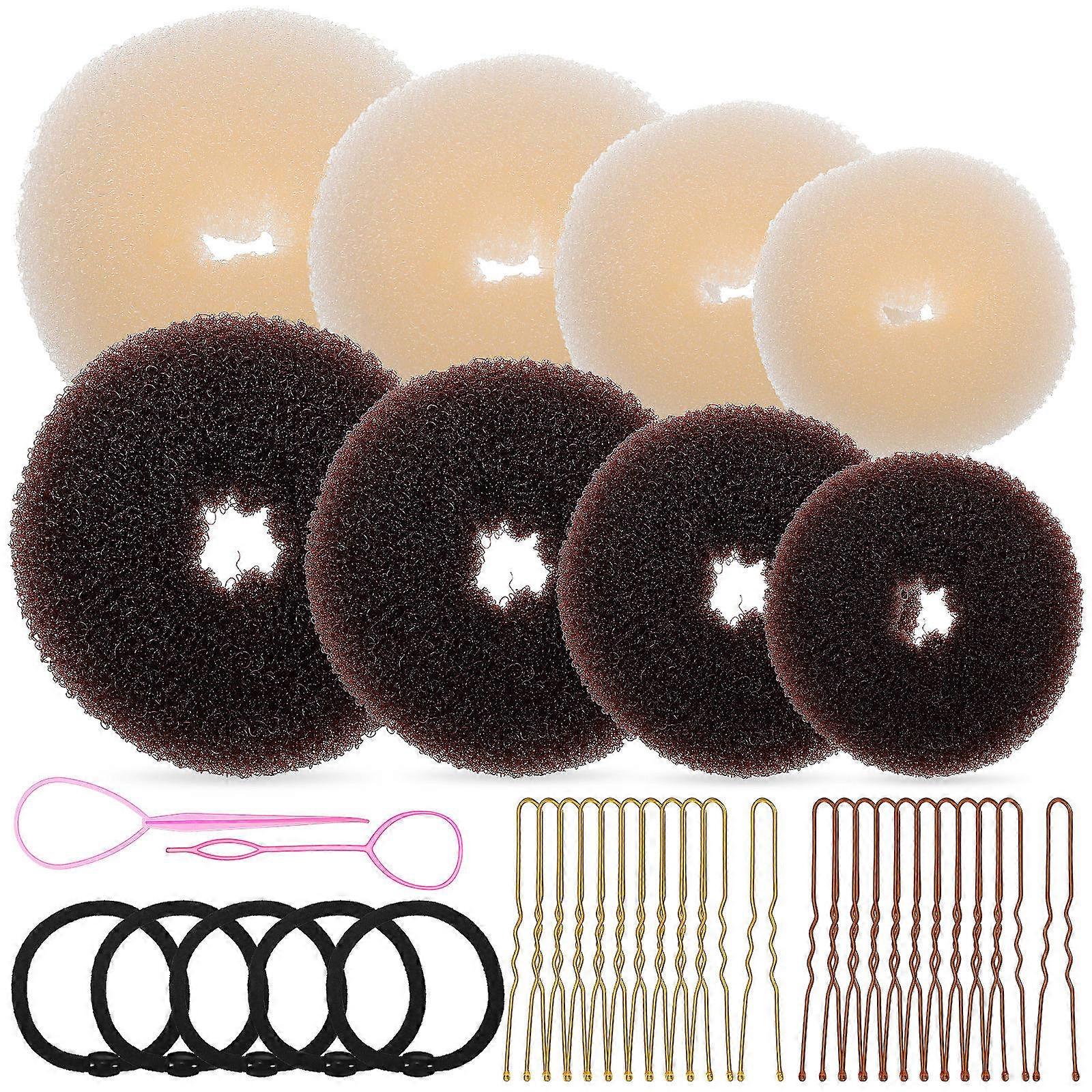 Bun Maker Set with Hair Donuts, Compact and Reliable Hairpiece Options
