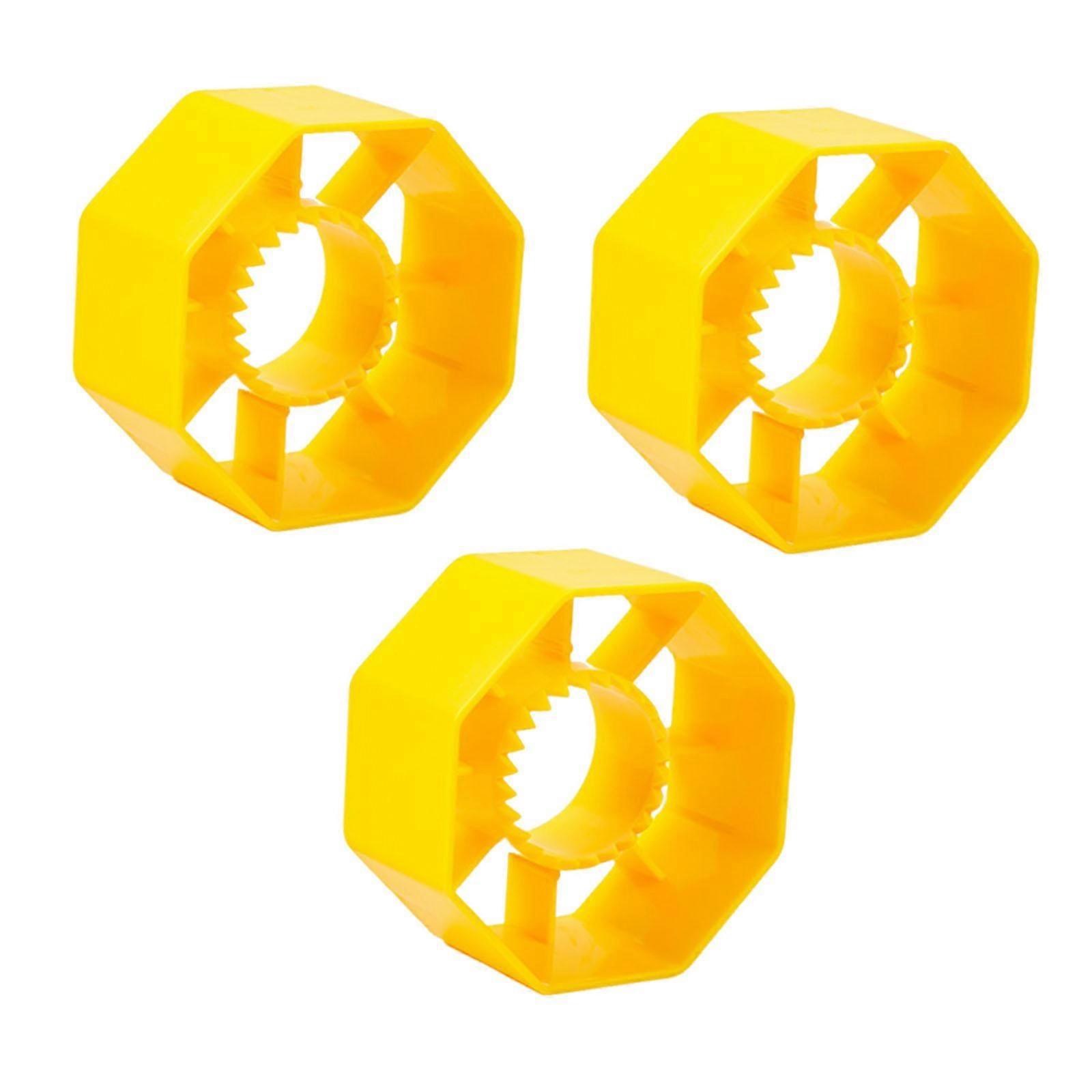 3Pcs Corn Threshing Tool Sheller Yellow Comfortable Grip Inner Diameter 4cm