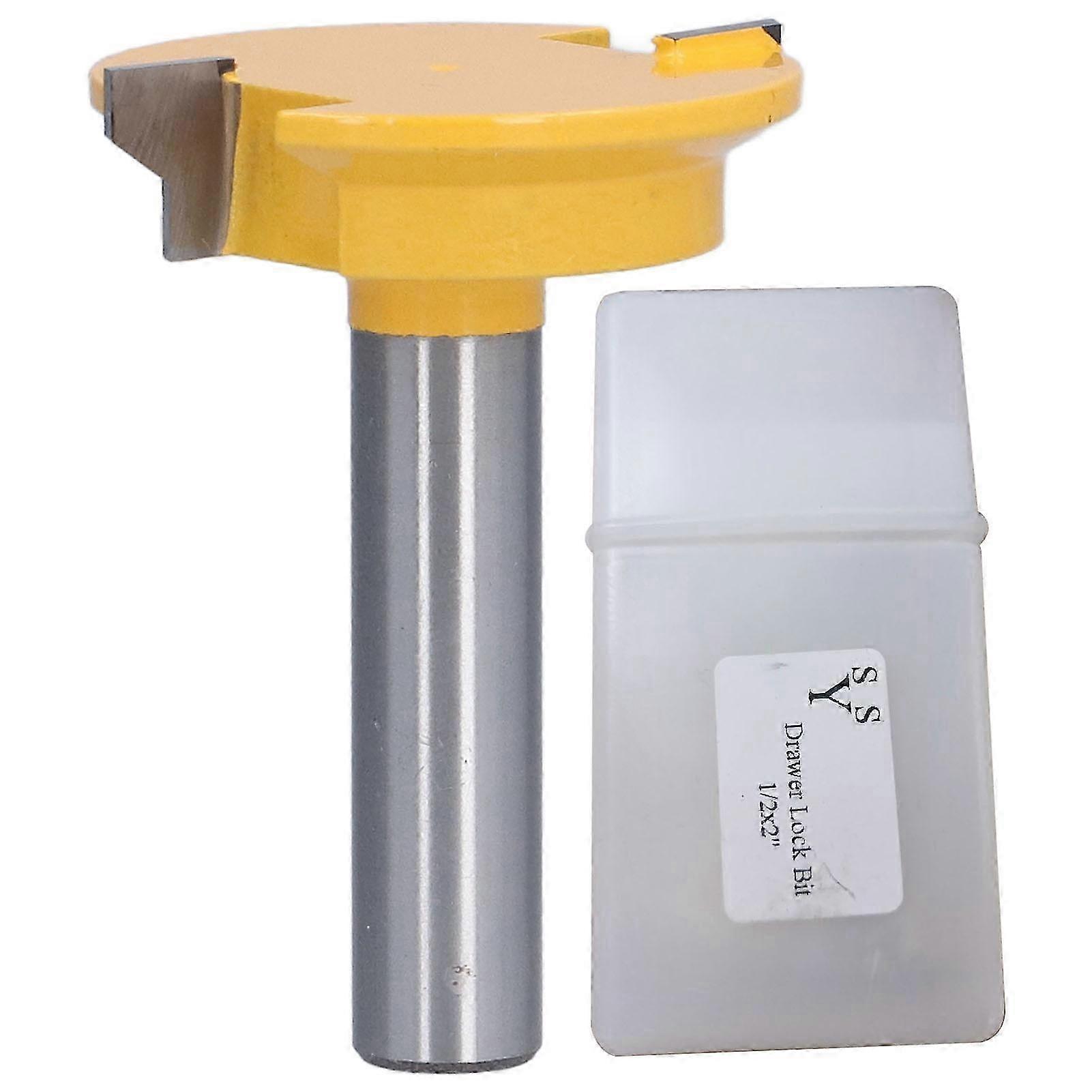 1/2in Shank Wood Router Bit for Drawer Corner Lock Cutting Tool