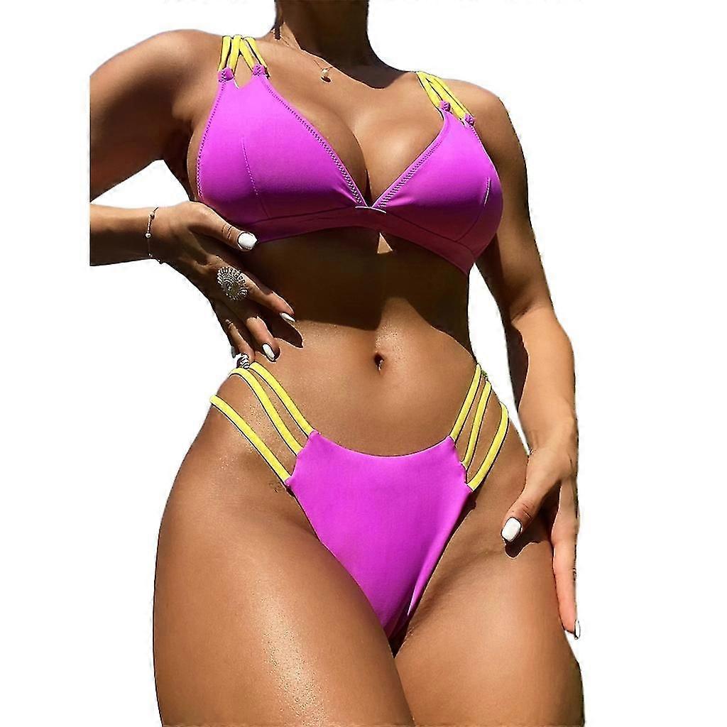 Womens Triangle Bikini Set String Bikini Set Two Piece Swimsuit Bathing Suits