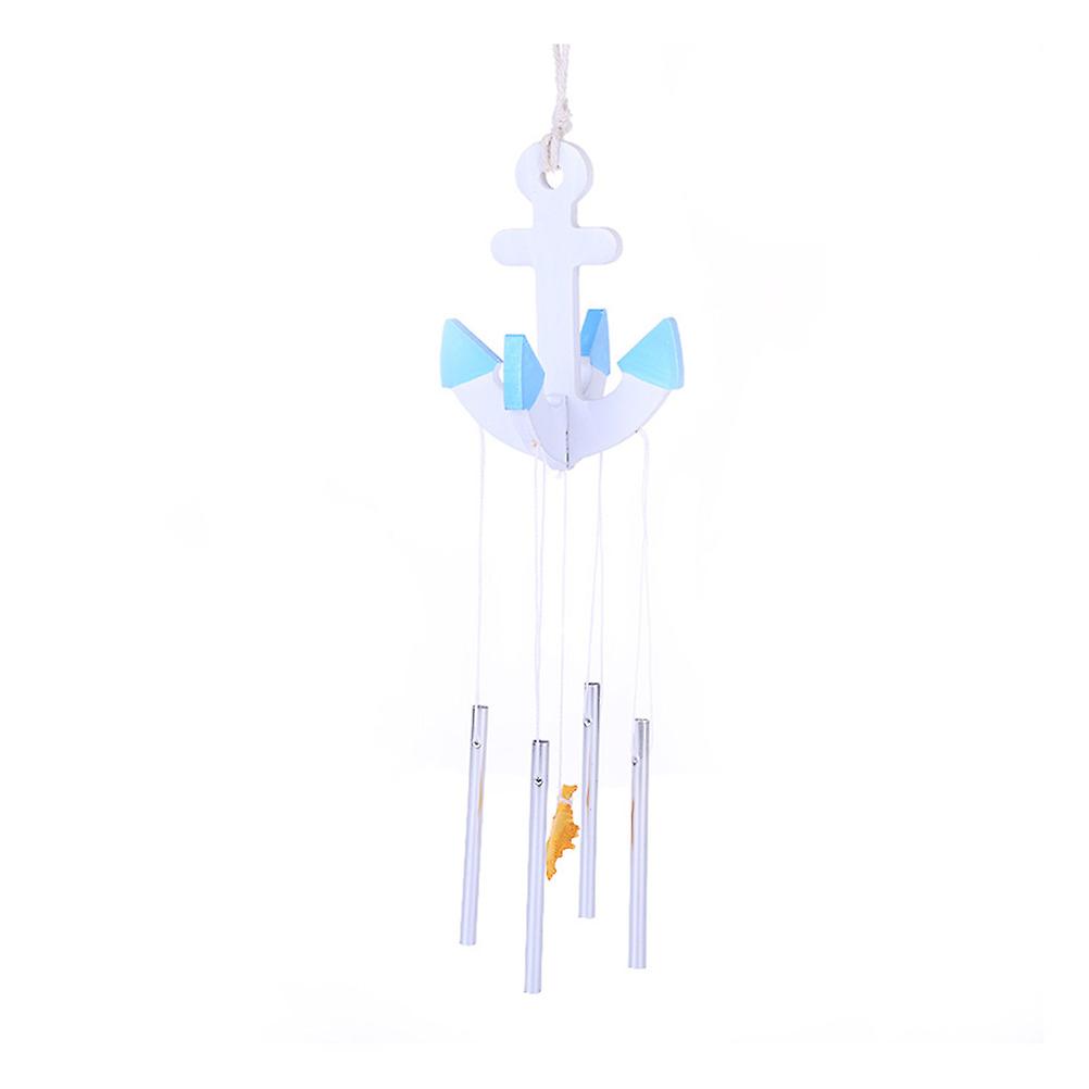 Wind Chime Hanging Decor Metal Anchor Shaped Pendant For Home Decor Item 43x8cm 1Set