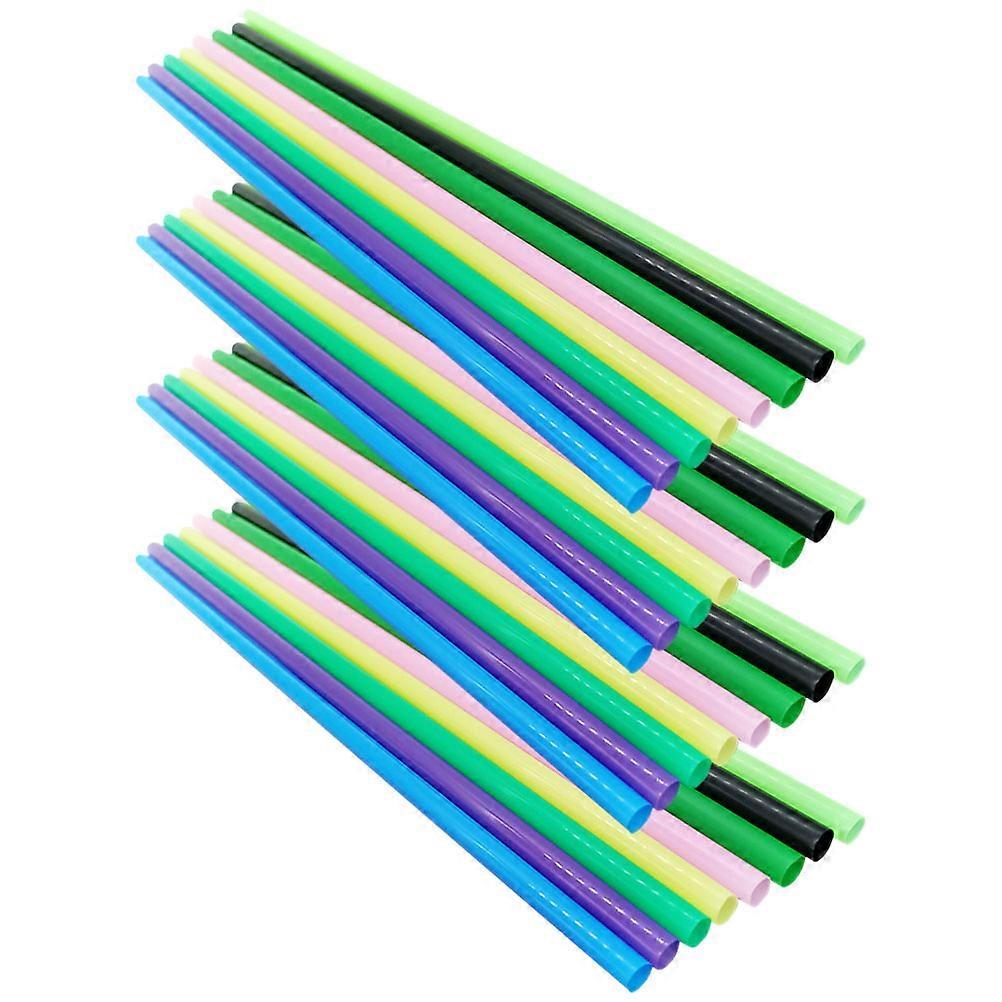 Mixed Color Straws Drinking Straws Crafting Bendable 19X0.6CM Assorted Decoration Colourful Straws 100Pcs