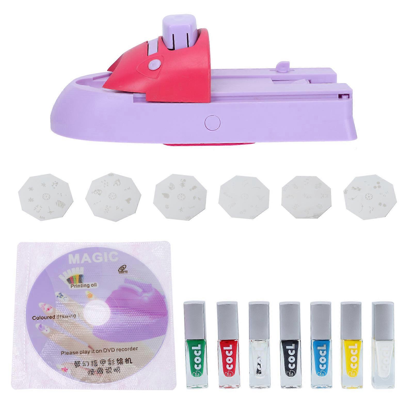 DIY Nail Printing Machine Practical Nail Printing Machine Assorted Color Manicure Supplies 1Set