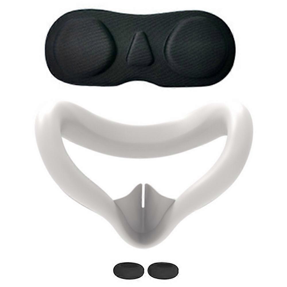 v5e pour Meta Quest 3S VR Casque Visière en silicone et protection d’objectif s4N Cover Set - Gris clair