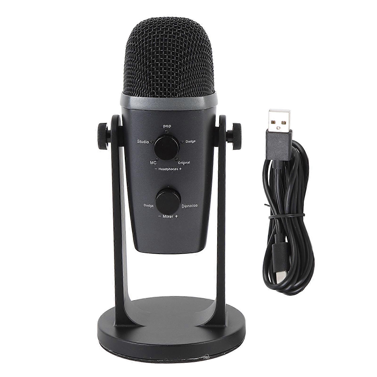 USB Condenser Microphone - Clear Sound, Type C Connection for Gaming & Streaming