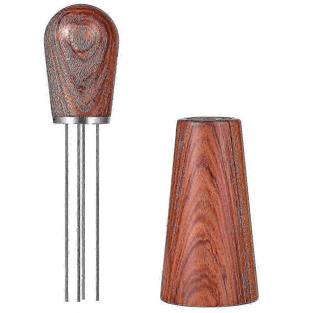 Espresso Coffee Stirrer, Coffee Stirring Tool For Espresso Distribution, Natural Wood Handle And St