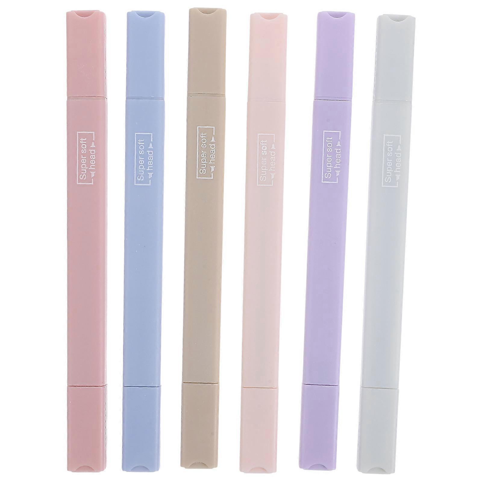 Highlighter Pen Marking Pen Adorable Highlighter Marking Highlighter Marker Bright Highlighters 6Pcs