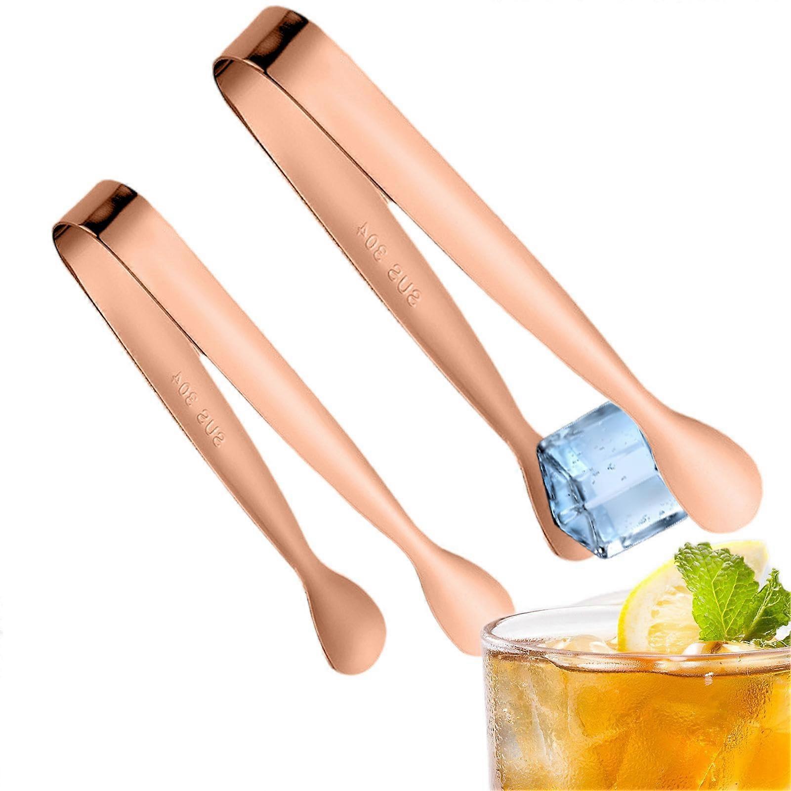 Serving Tongs Edels-tahl Pack Of 2 Sugar Cube Tongs Ice Tongs Small Food Safe Rose Gold No Pattern