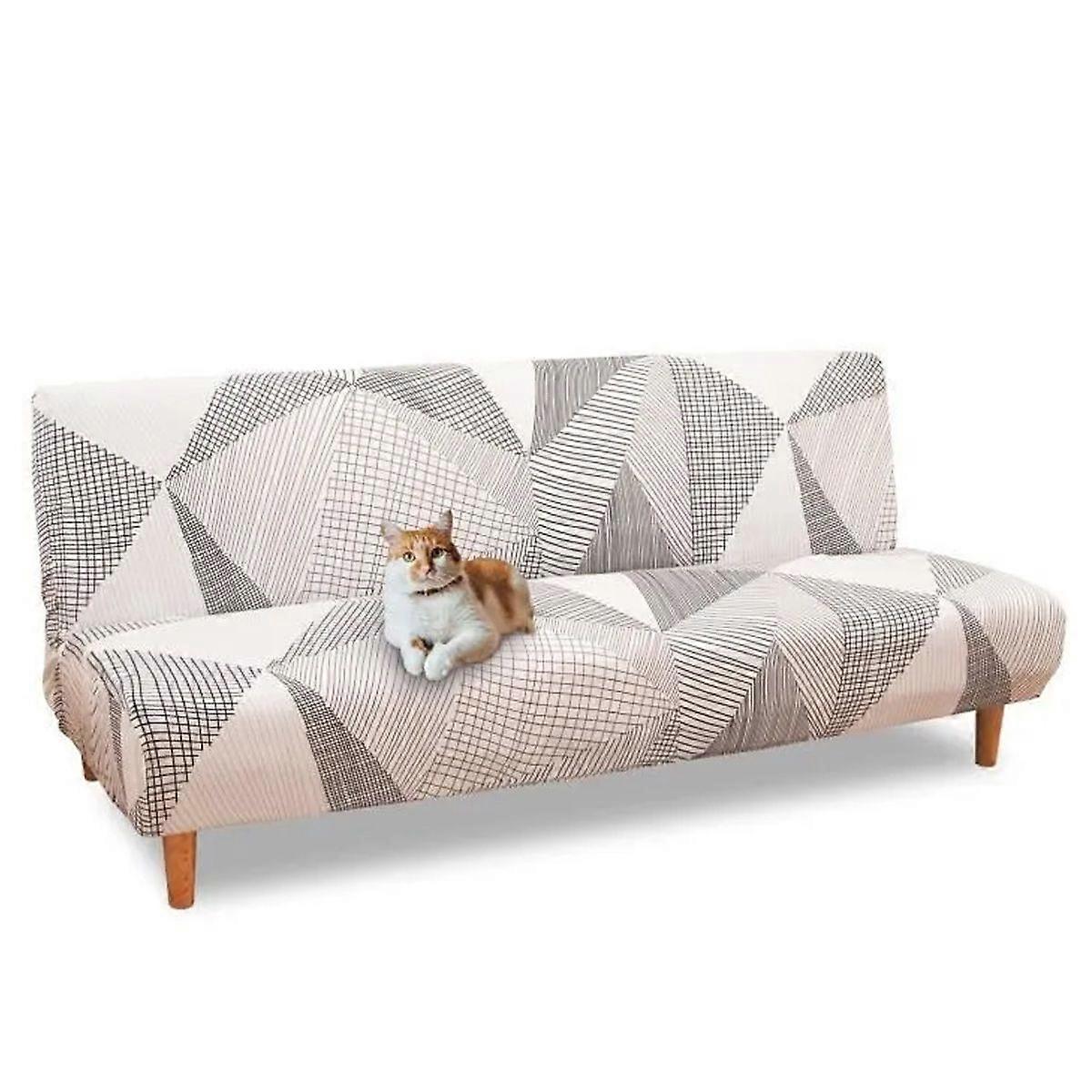 Sofa Cover (Without Armrests) 3 Seater Stretch Universal Washable Adjustable Sofa Bed Cover Protector