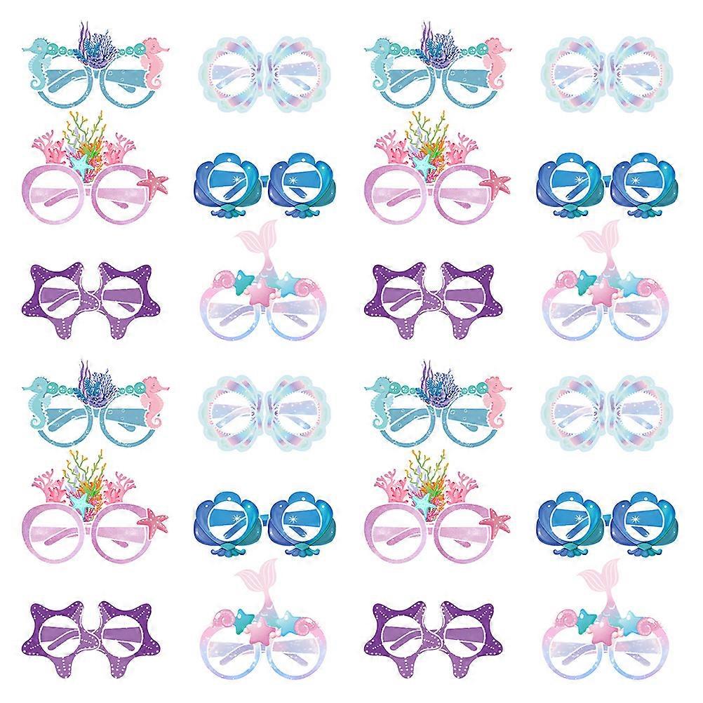 Decorative Glasses Props For Photo Sessions 14x13cm 3D Glasses Shape 24Pcs