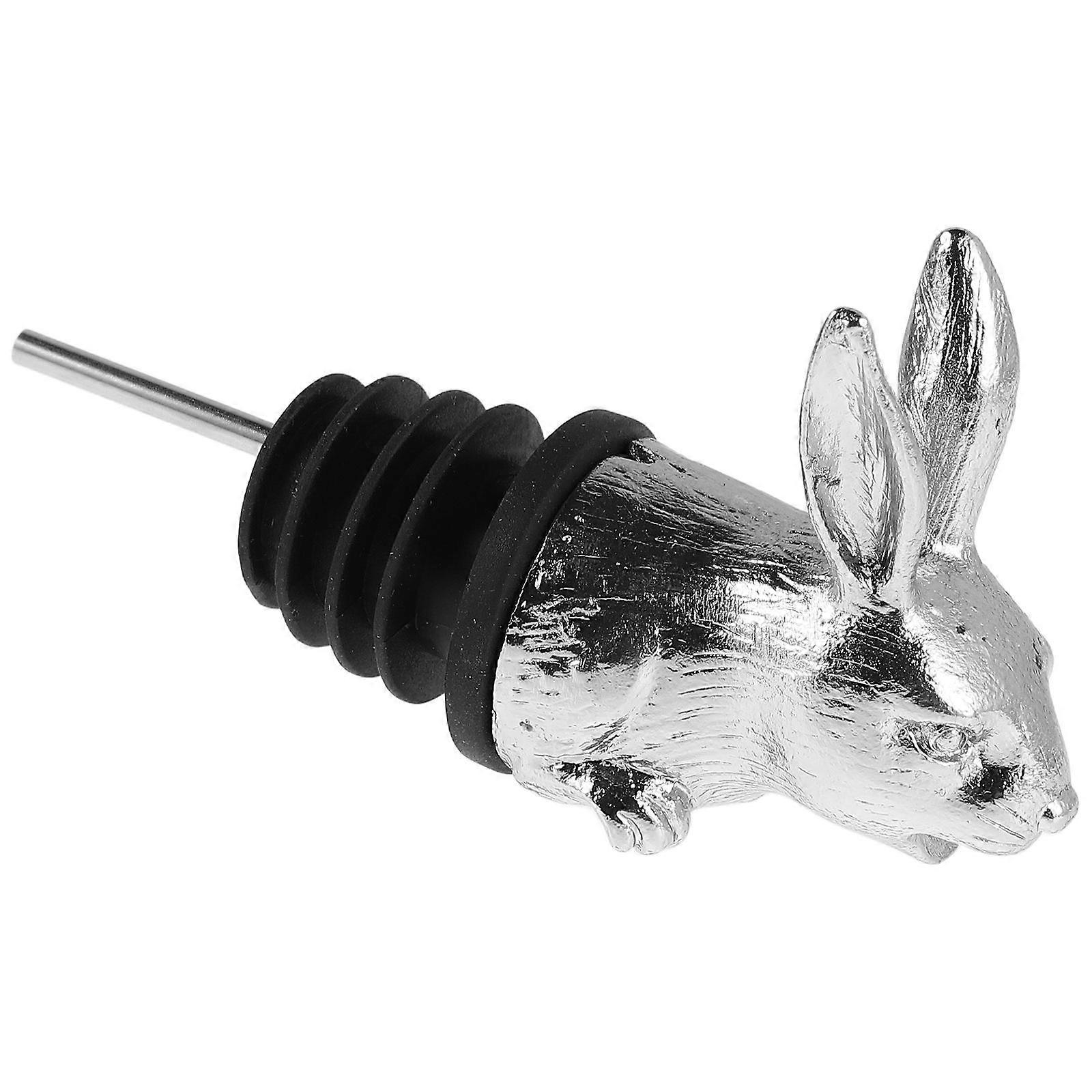 Silver Wine Pourer Unique Animal Shaped Spout For Wine Bottles Home Decorations And Dining Table 1Pcs