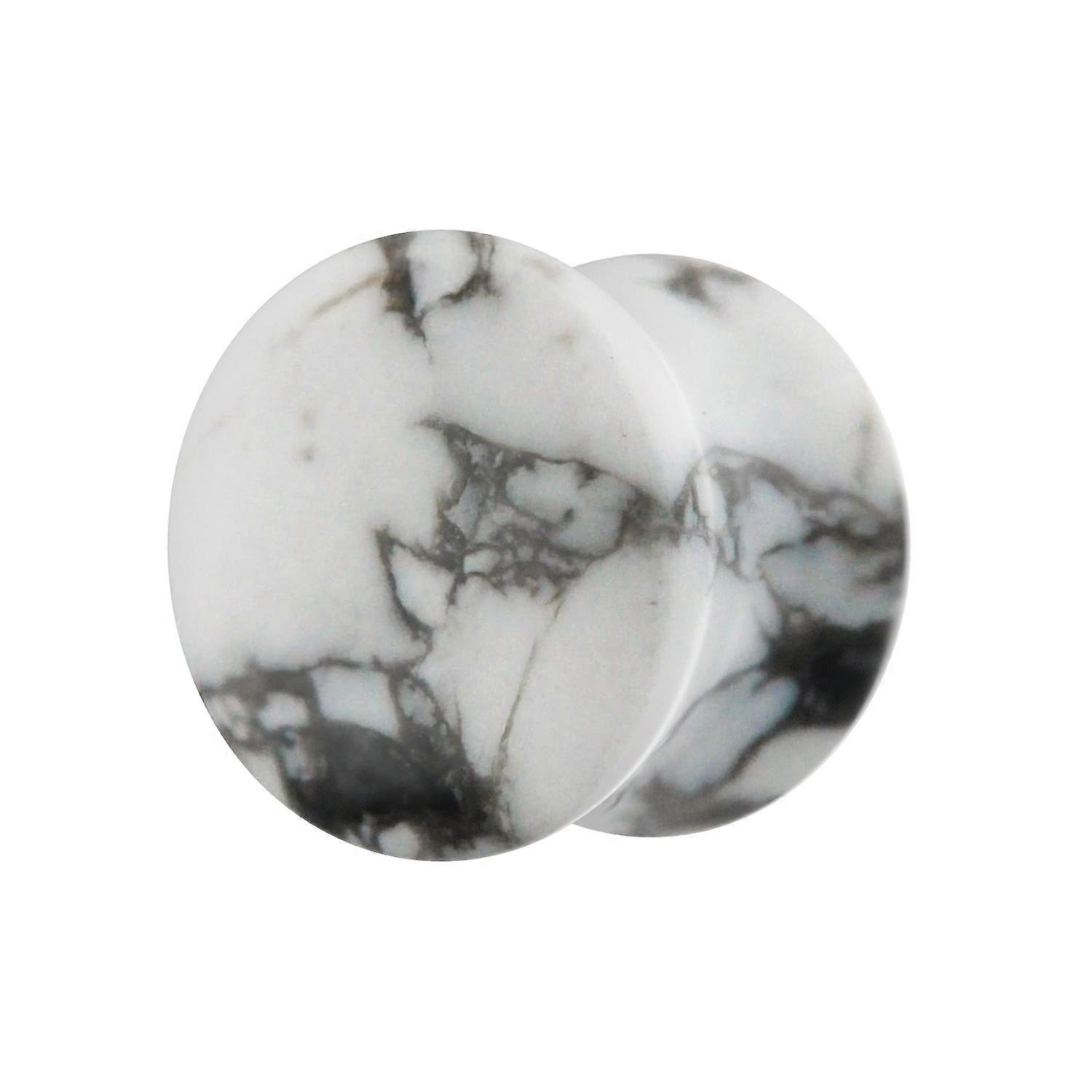 Synthetic Howlite Stone Saddle Ear Plug