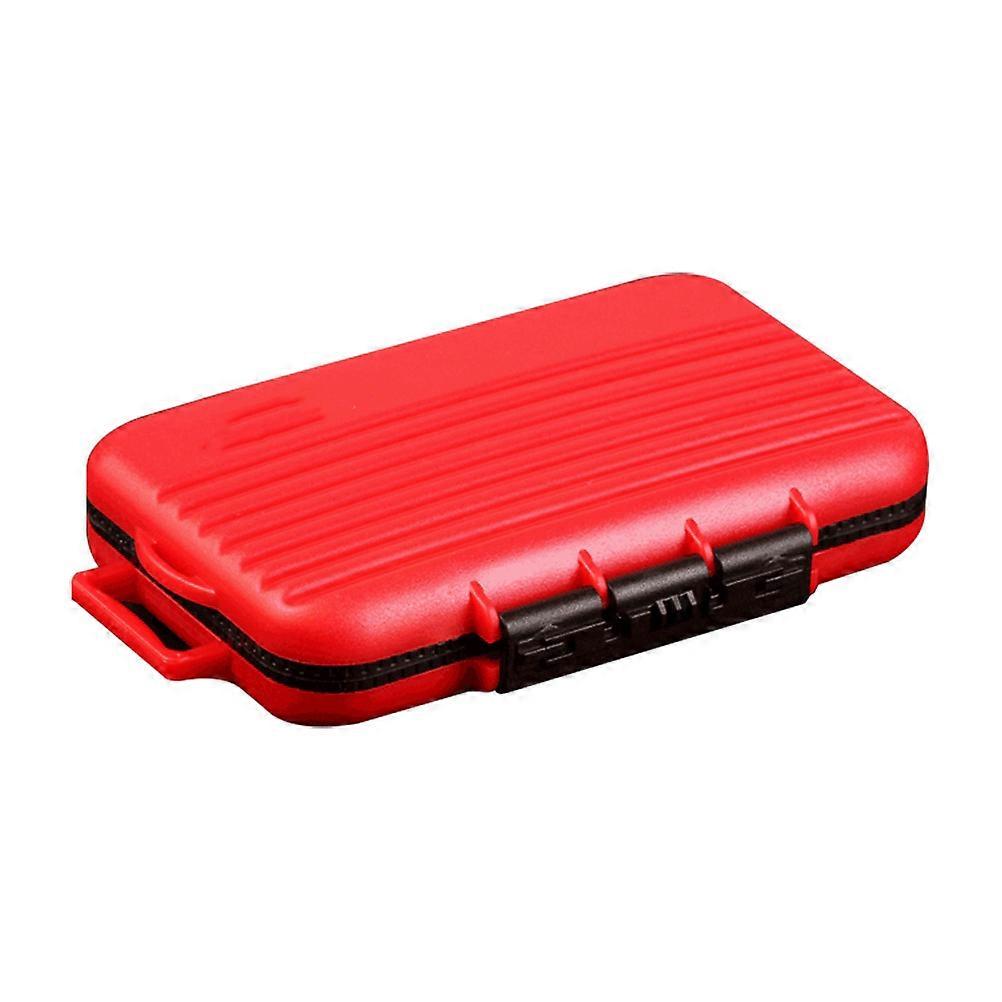 Impact Resistant Lockable Storage Box Silicone Red For Card Outdoor Use 1Pcs
