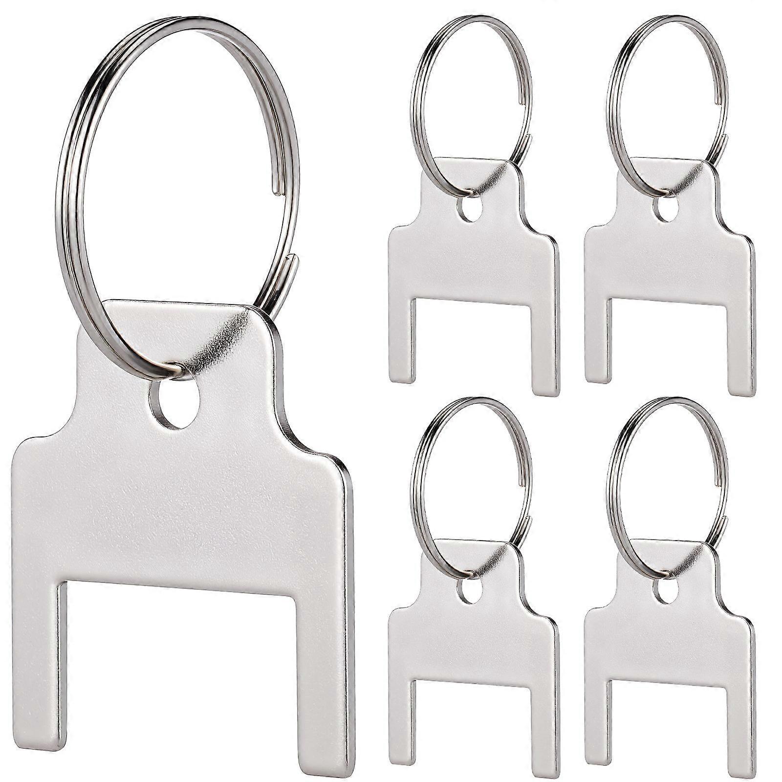 5pcs Stainless Steel Paper Towel Dispenser Keys with Key Ring for Toilet Paper and Towel Dispensers – and Efficient Organization Tool