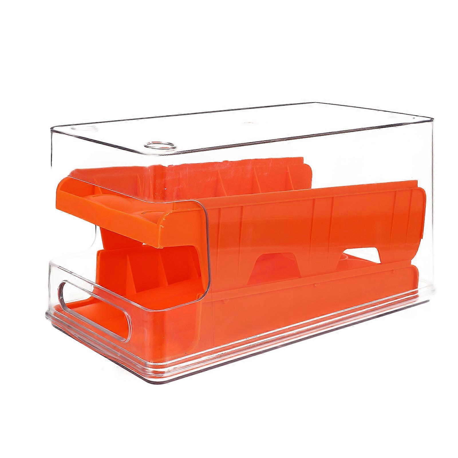 Fruit Container Fresh-Keeping Box for Home Kitchen Use Orange 30.3X16CM Food Storage 1Pcs