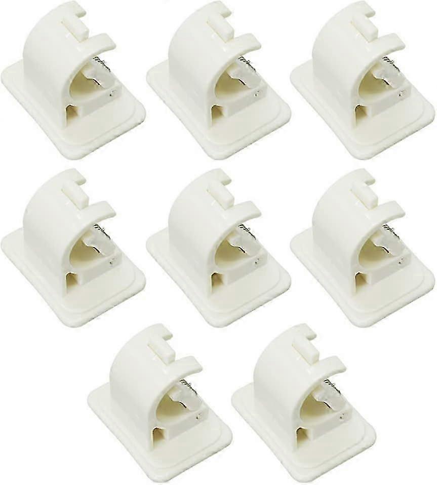 Self-Adhesive Curtain Rod Hooks - Set of 8 Hooks for Towels Curtains Coats