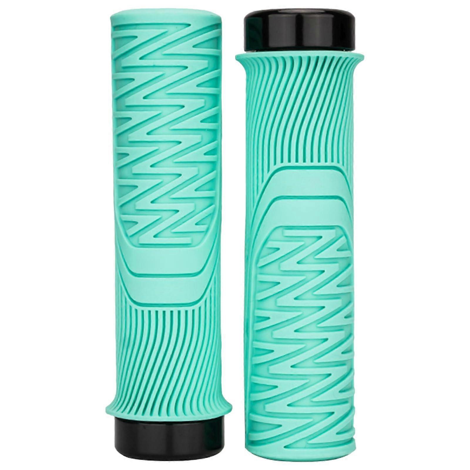 Mountain Bike Handlebar Grips with Aluminum Locks, Non-Slip Comfort, Ergonomic Design for Bicycles - Black Color