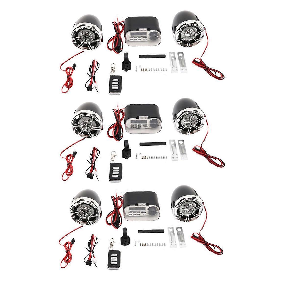 Motorcycle Audio System Waterproof Bluetooth TF MP3 Music Player Kit