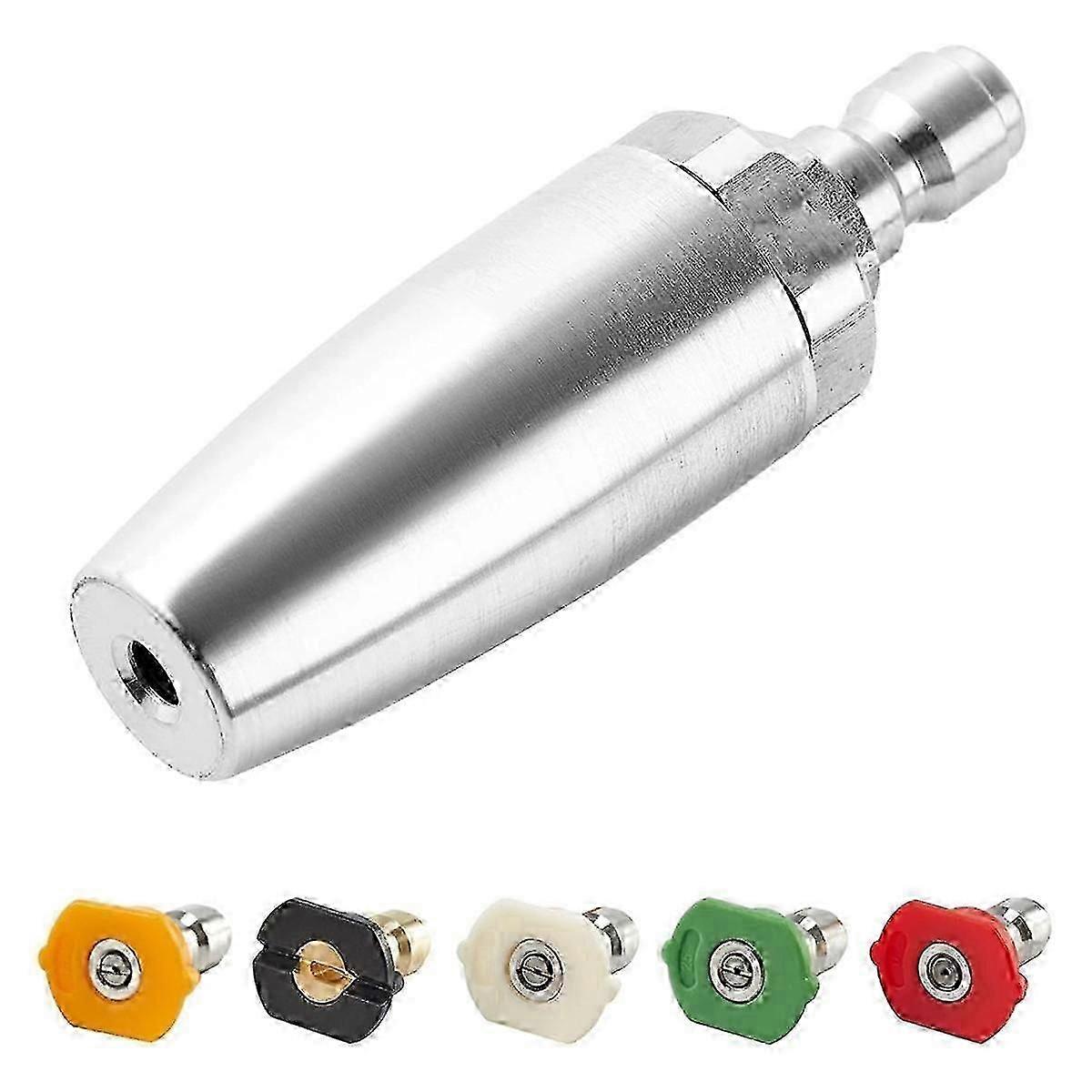 High Pressure Turbo Nozzle Rotating Nozzle Tip 1/4 Inch Quick .0 Orifice for Electric Power Washer