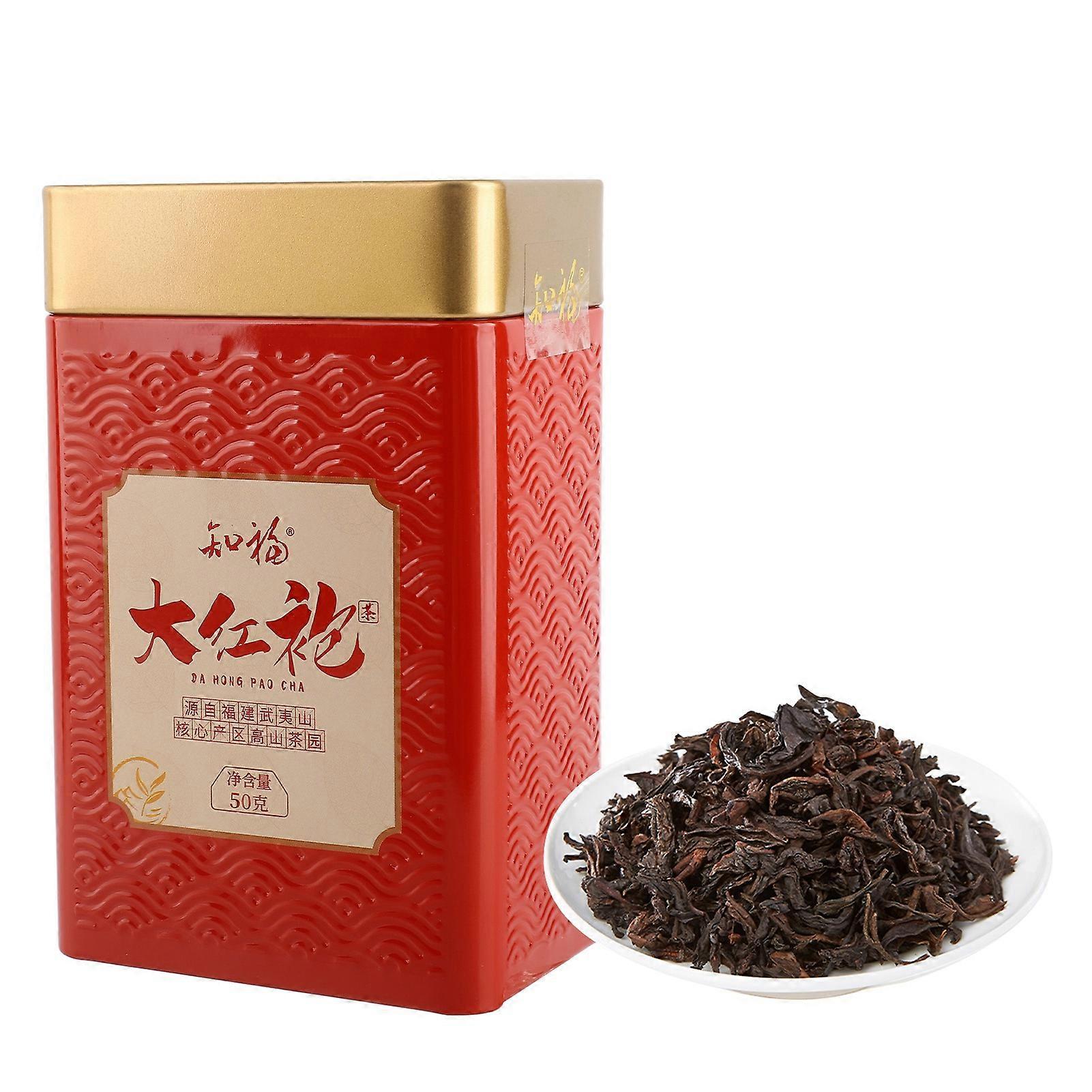 Da Hong Pao Tea Can, 50g, Highly Fragrant Chinese Oolong Tea from Wu Yi Mountains, for a Festive Gift