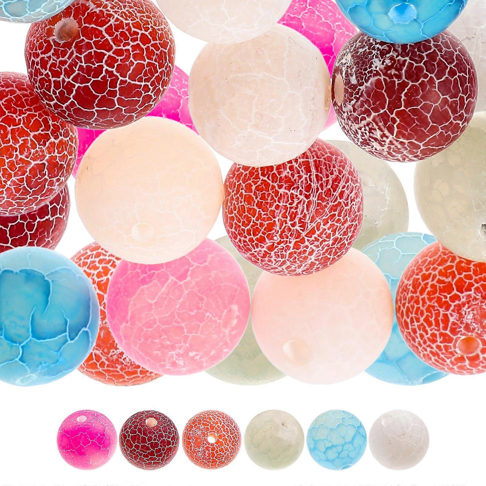 Bracelet Making Beads Round Agate Beads Mother S Day present Loose Beads Diy Enthusiasts 0.8X0.8cm 1 Strip