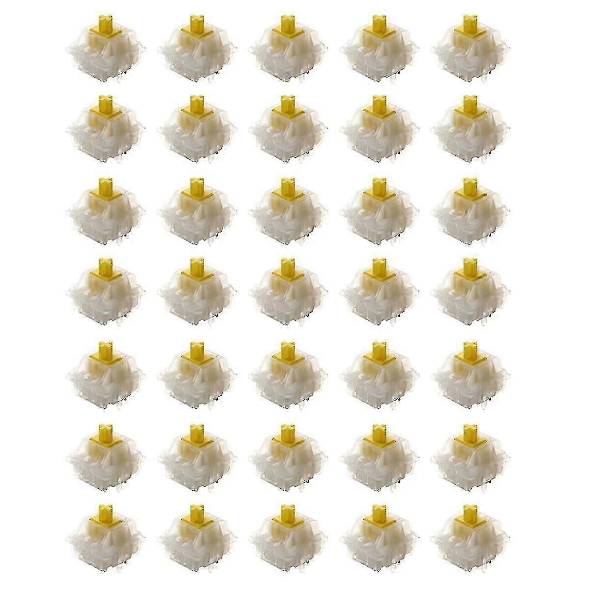 G Yellow Pro Switch 5Pin RGB Linear Tactile Switch for Mechanical Keyboard Pre Lubed,35 Pcs