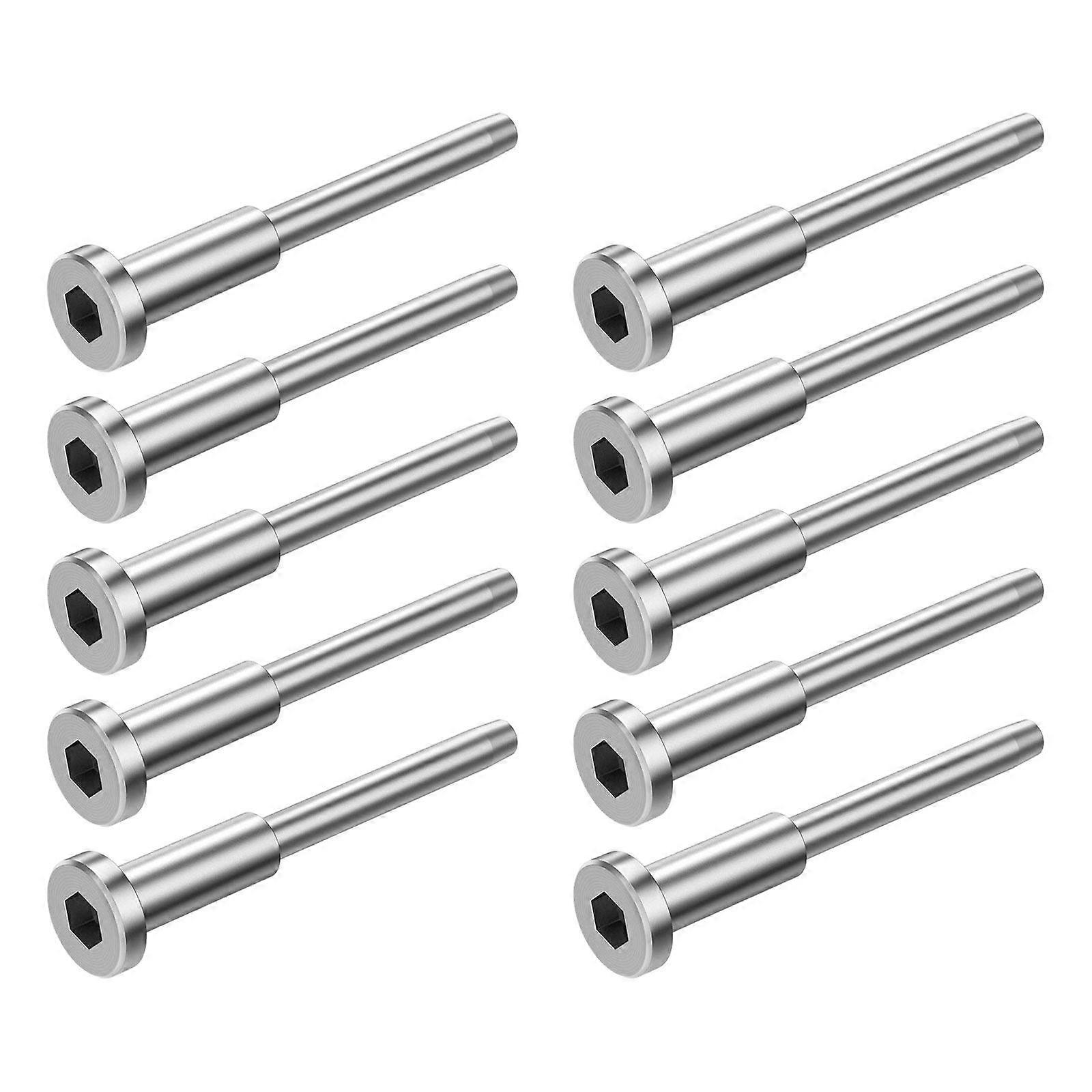 10 Pieces Invisible Cable Railing Kit 1/8" Easy Installation Swage Stud End