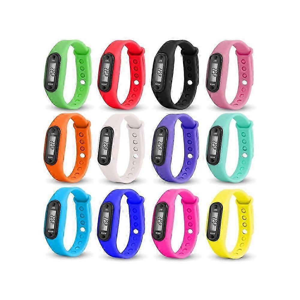 Step Count Activity Tracker Pedometer Fitness Sport Watch Wrist Electronic LCD Display Device for Adults Kids