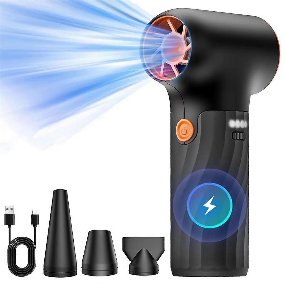 Compressed Air Duster 130000RPM Mini Electric High Speed Duct Fan 3 Adjustable Jet Turbo Blower