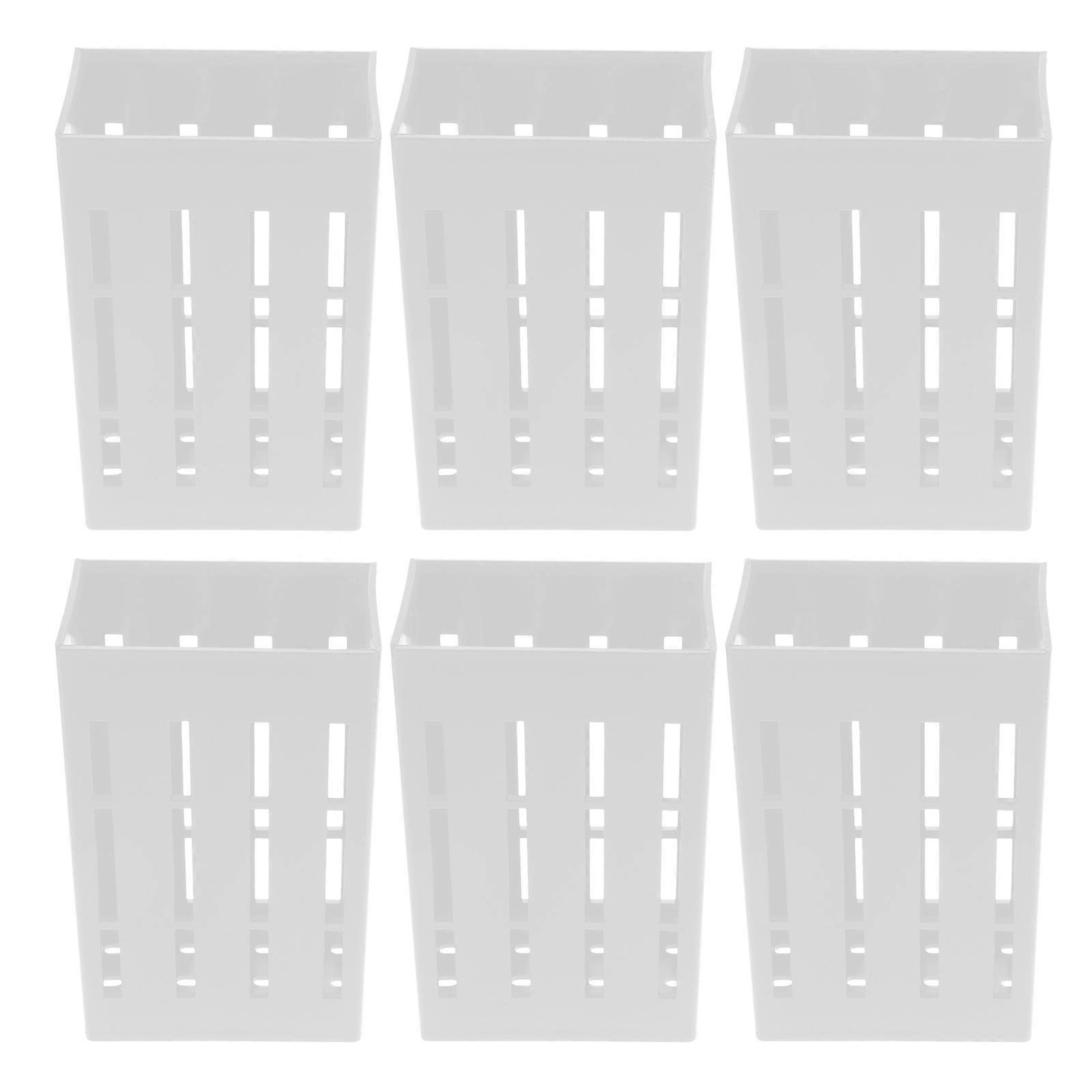 Desktop Chopstick Organizer Rectangular Silverware Holder For Household Users Minimalist Style 12.50X8.00X5.50CM 6Pack