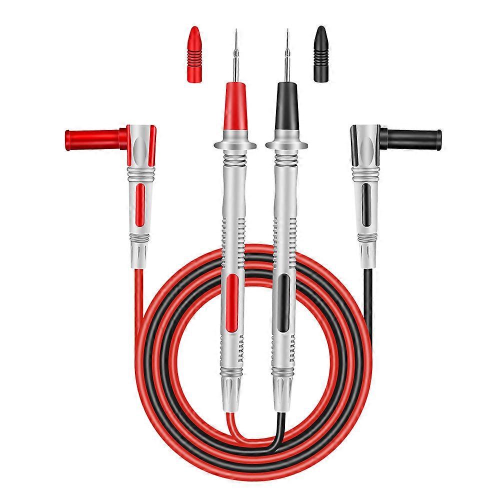 Multimeter Test Lead Kit Replacement Probe For Digital Multimeter Stainless Steel 110X3.64cm High Pair