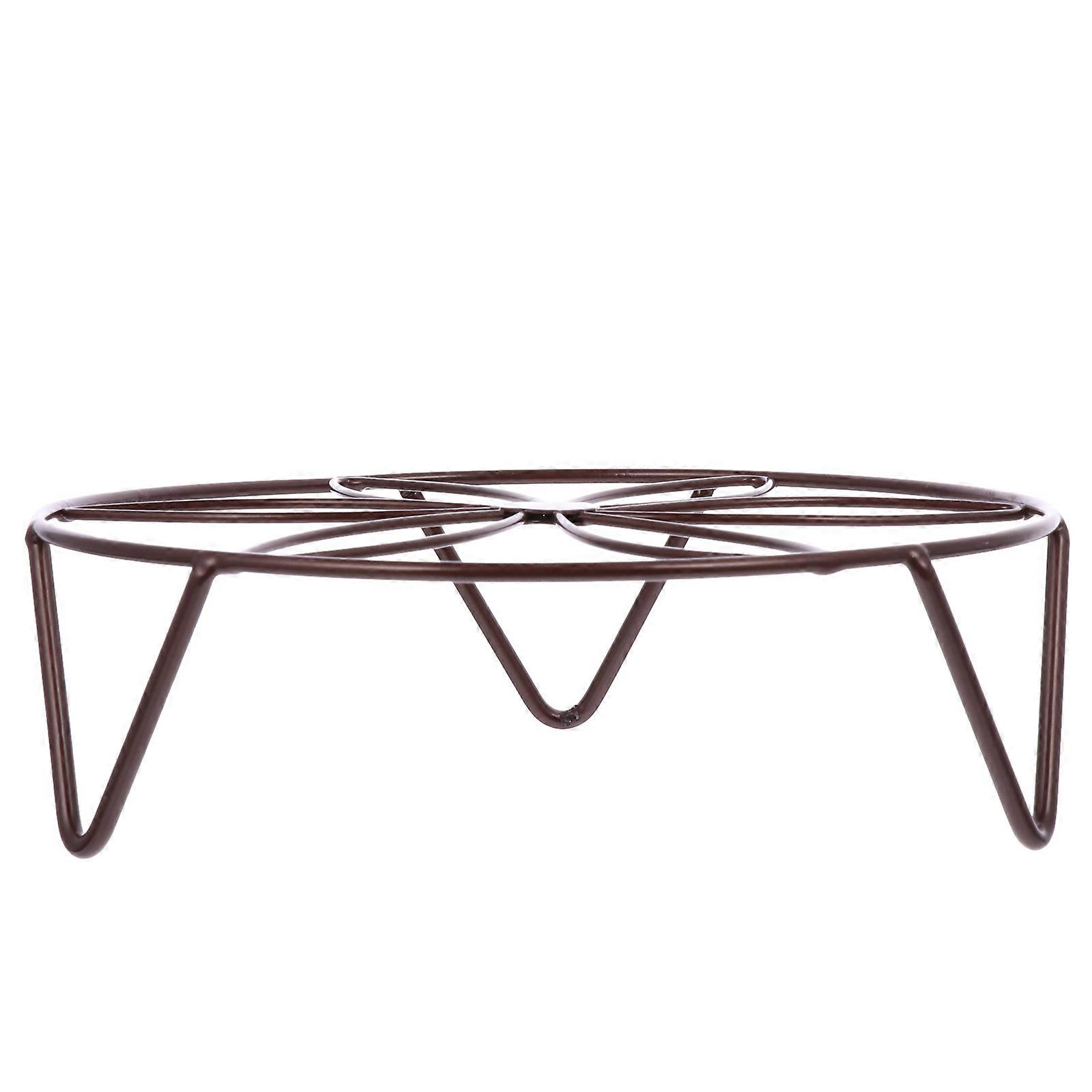 Iron Metal Flower Stand Decorative Flower Pot Stands Square Shape 9.43x9.43x2.75 Inch Load-Bearing 1Pcs