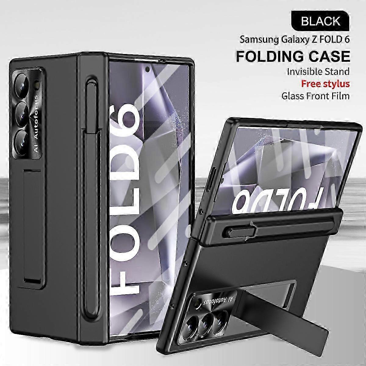 Hinge Protection Full Coverage Screen Protector Phone Case for Samsung Galaxy Z Fold 6 with Kickstan