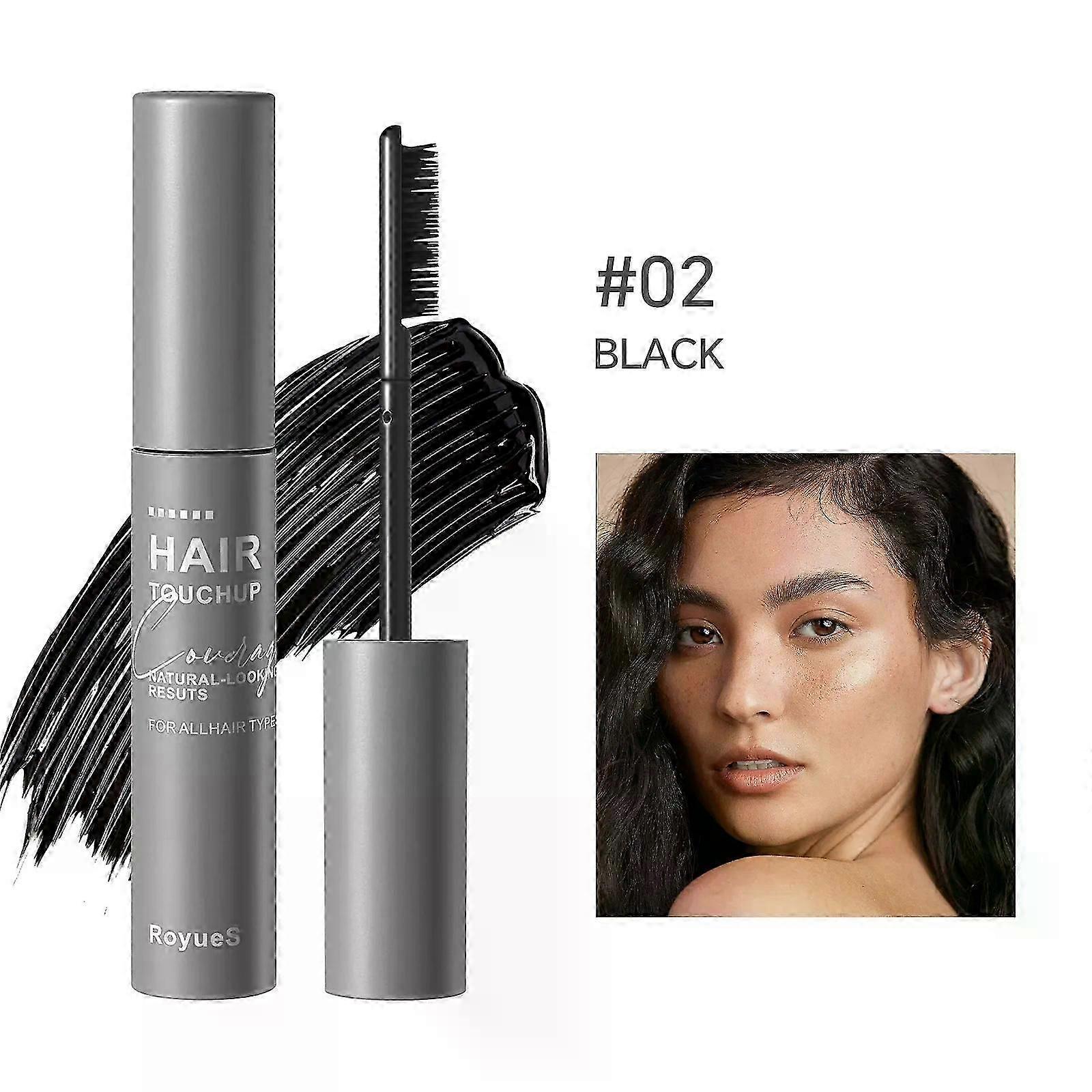 Ansatz-Nachbesserung, dunkelbraun oder schwarz, grau, Haarabdeckung, Bartfärbemittel, Haarwimperntusche, Ansatz-Abdeckung, Haarfärbemittel, temporäre Farbe zum Aufpinseln, wasserfest, schweißfest, Lo