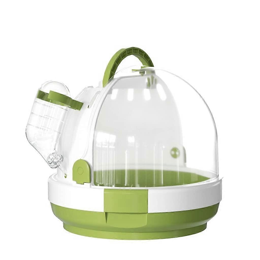 Portable Transparent Parrot Window Carrier Breathable Travel Bag moss green