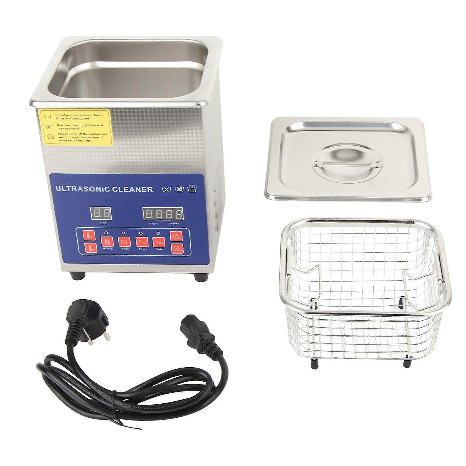 Ultrasonic Cleaner 2L Dual Frequency 40KHz/28KHz Cleaning Machine with Heating Timing MH‑010G