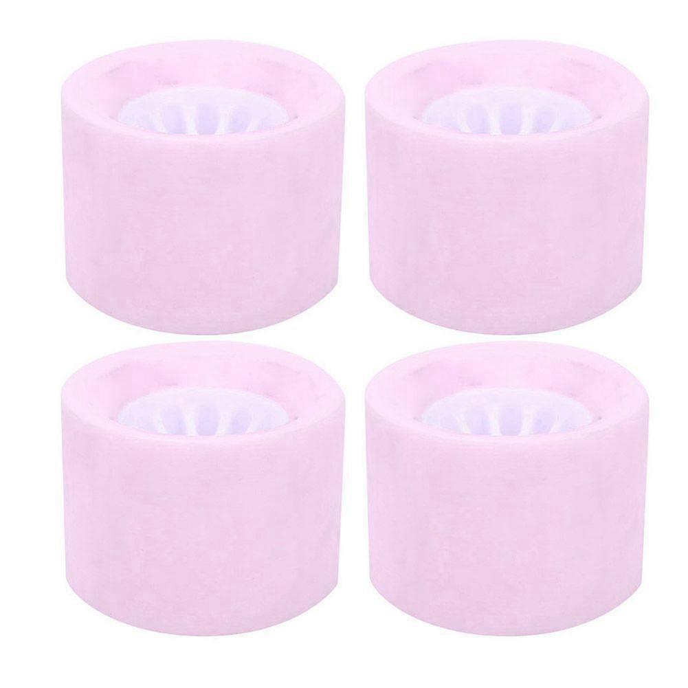 4Pcs/Set PU Durable Longboard Dance Board Skateboard Replacement Wheel Accessorypink YMQX)